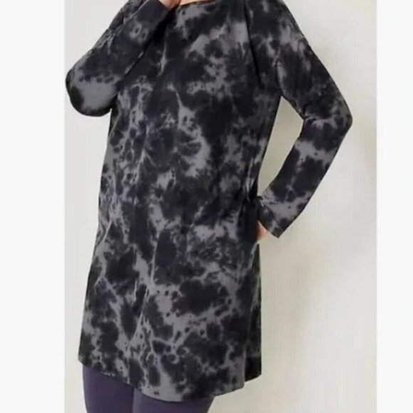 J. Jill Dresses & Skirts - J. Jill Tie Dye Cotton Cloud Long Sleeve Dress